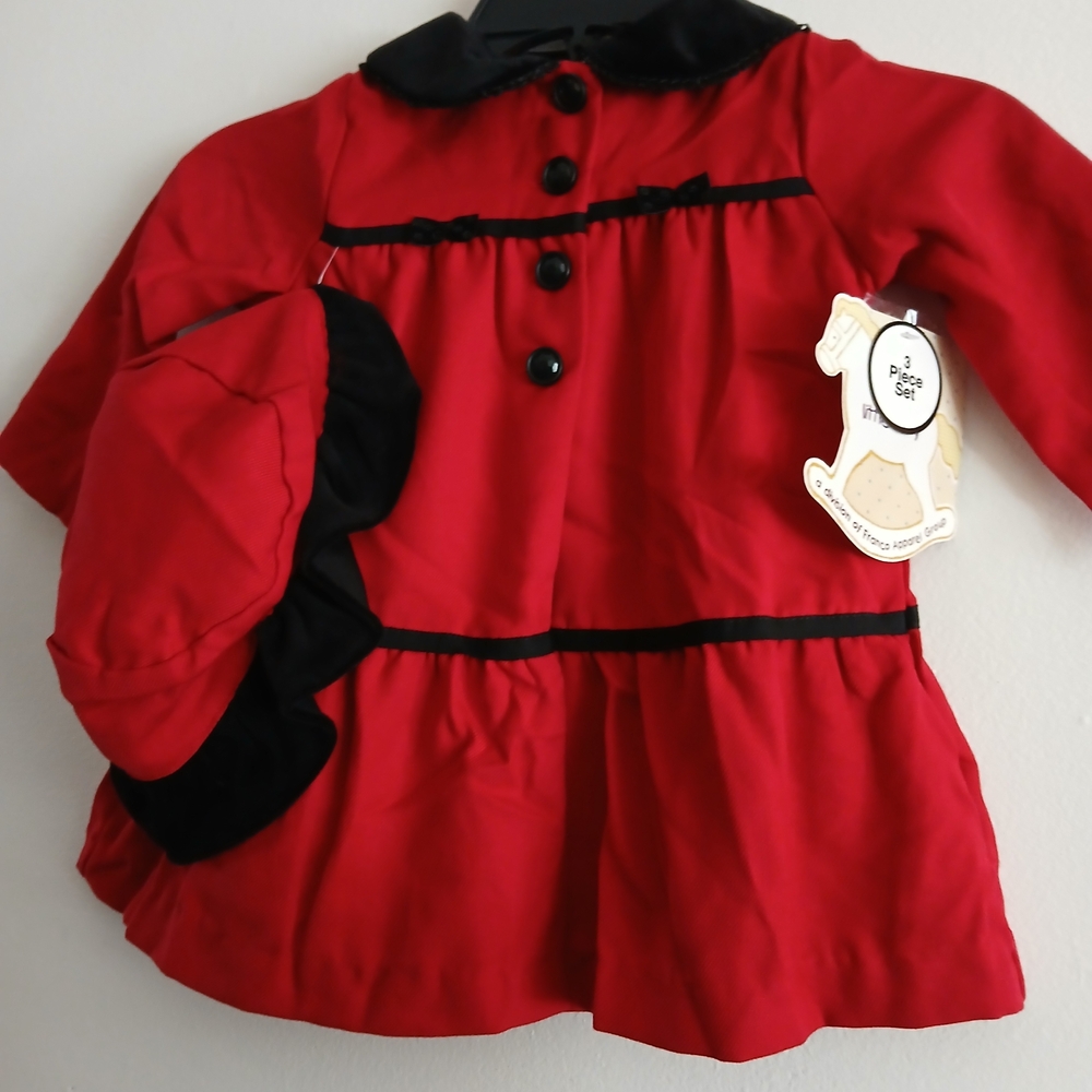 Littke Bitty Size 18 Months Red Kids Costume with Hat 3 Pieces New $25 - Picture 15 of 16